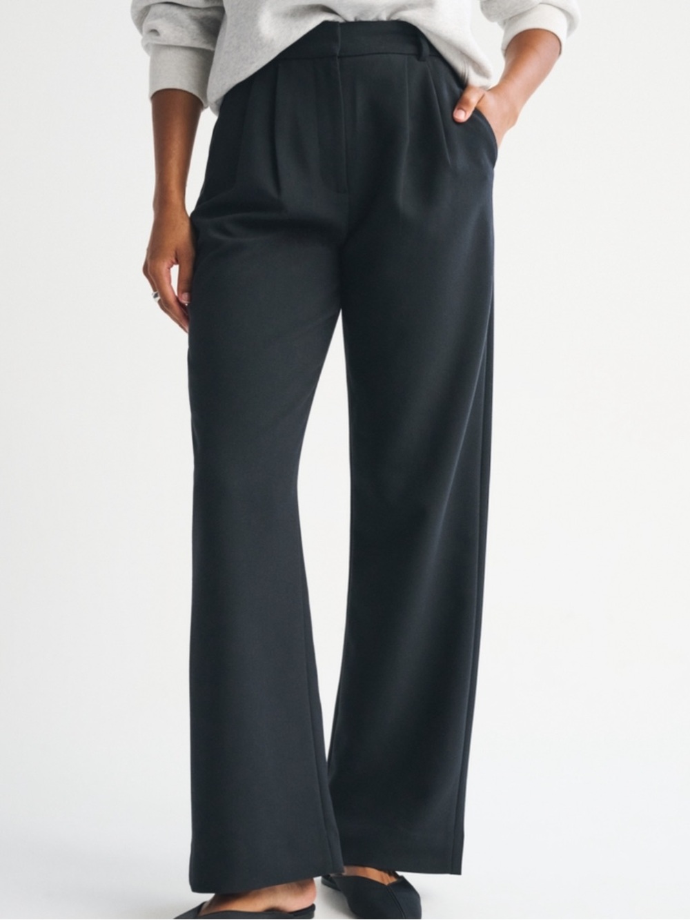 ABERCROMBIE & FITCH Sloane Tailored Pants Curve Love 27” black